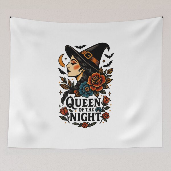 Item preview, Witch Queen of the Night – Neo Traditional Tattoo Style designed and sold by ALITOPRINCE.