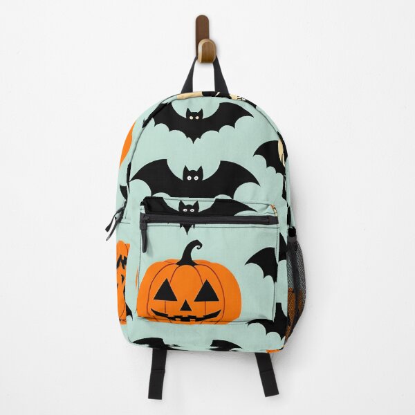Item preview, halloween bats skulls pumpkins pattern multi colored designed and sold by SmashingDeals.