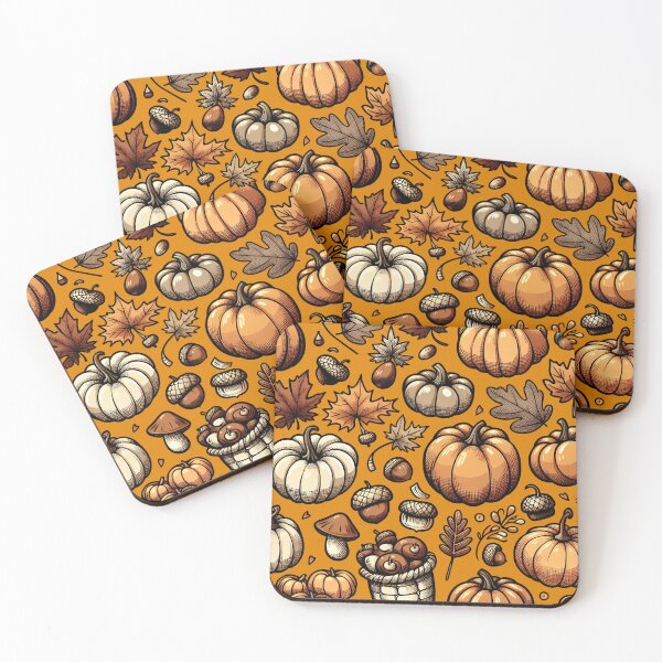 Item preview, Autumn Pumpkin Leaf Pattern designed and sold by Belarte.shop.