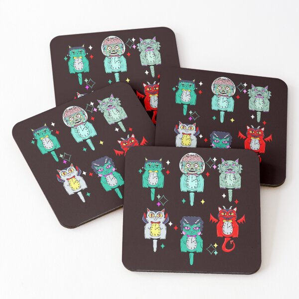 Item preview, Spooky Cute Halloween Cat Clocks designed and sold by crestfallenmermaid.