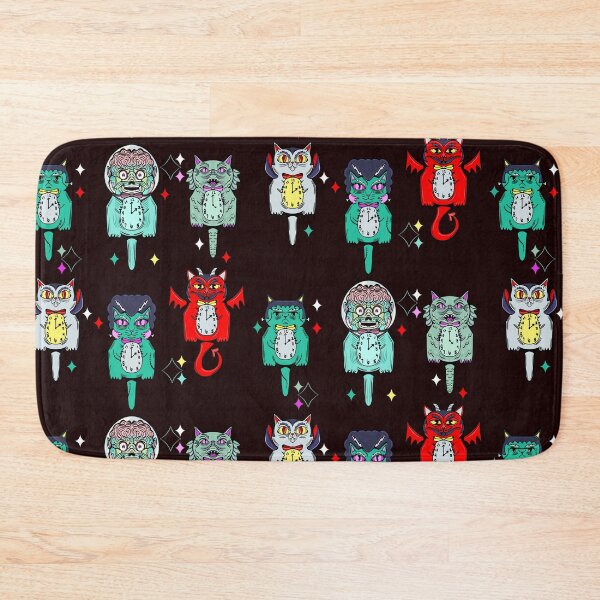 Item preview, Spooky Cute Halloween Cat Clocks designed and sold by crestfallenmermaid.