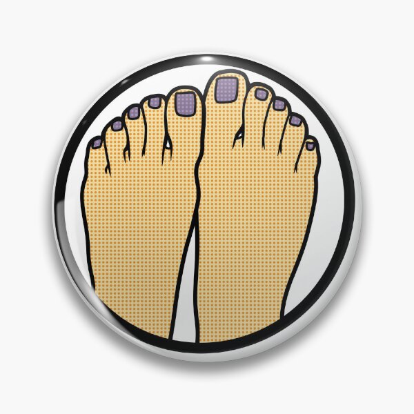 Item preview, Gray Toes Badge designed and sold by SolefulStickers.