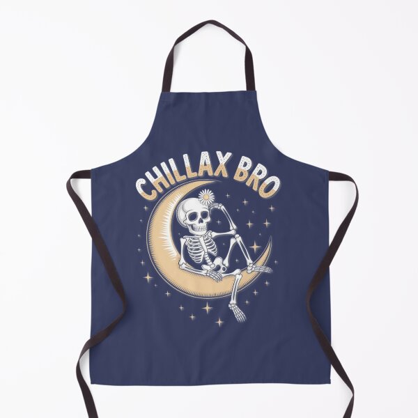 Item preview, Chillax Bro Skeleton on Moon Daisy Flower designed and sold by JamescwStudio.