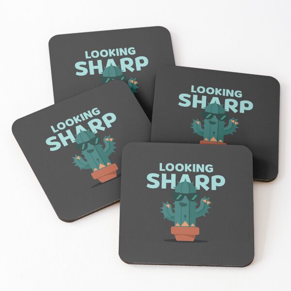 Item preview, Looking Sharp – Funny Cactus Pun Design (Black) designed and sold by Lucy Cooper.