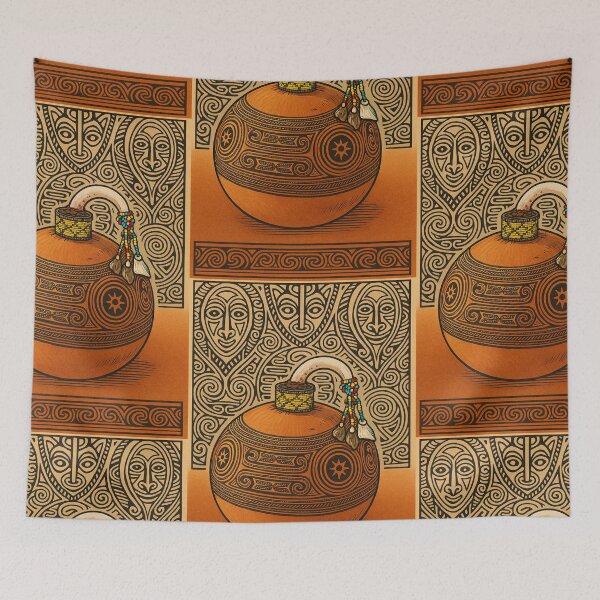 Item preview, Milne Bay Lime Pot – Traditional Papua New Guinea Tribal Art designed and sold by DiiStyle.