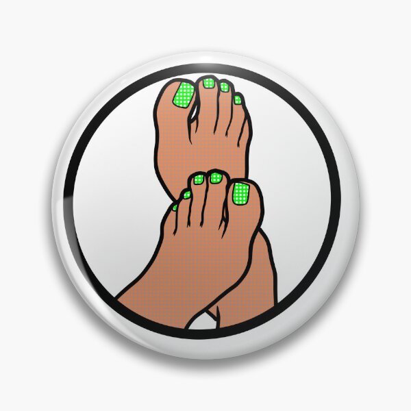 Item preview, Green Toes Badge designed and sold by SolefulStickers.