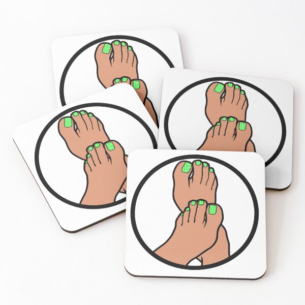 Item preview, Green Toes Badge designed and sold by SolefulStickers.