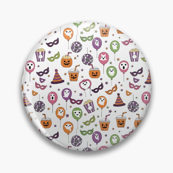 Item preview, Halloween Party Drinks & Balloons Pattern designed and sold by The Classics Freak.