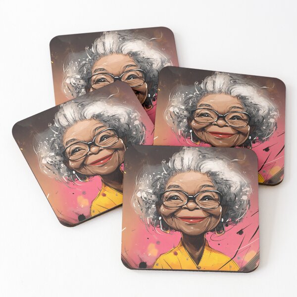 Item preview, Elderly womans bright smile designed and sold by anytka.