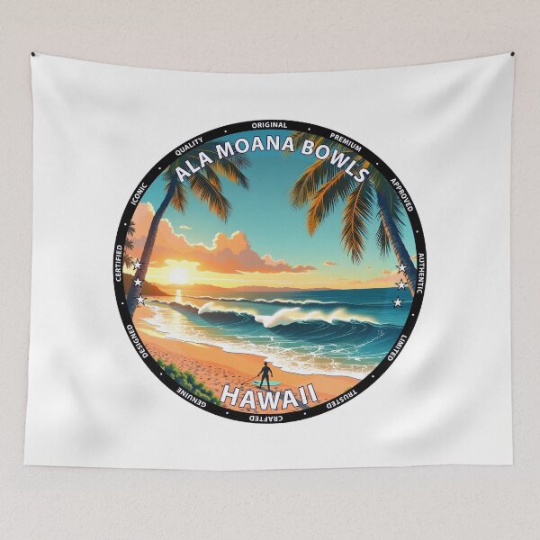 Item preview, Ala Moana Bowls – Hawaii USA - Reef break surfing tropical vibes designed and sold by inkNext.