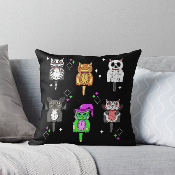 Item preview, Spooky Cute Halloween Cat Clocks 2 designed and sold by crestfallenmermaid.