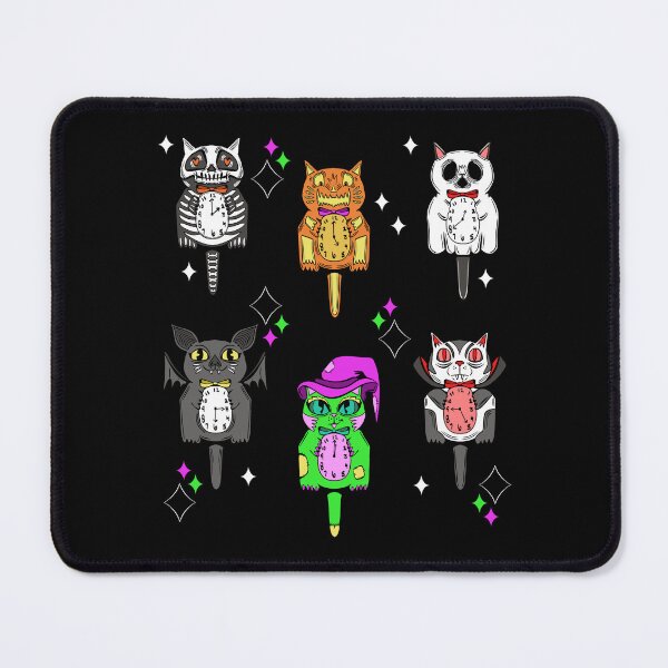 Item preview, Spooky Cute Halloween Cat Clocks 2 designed and sold by crestfallenmermaid.