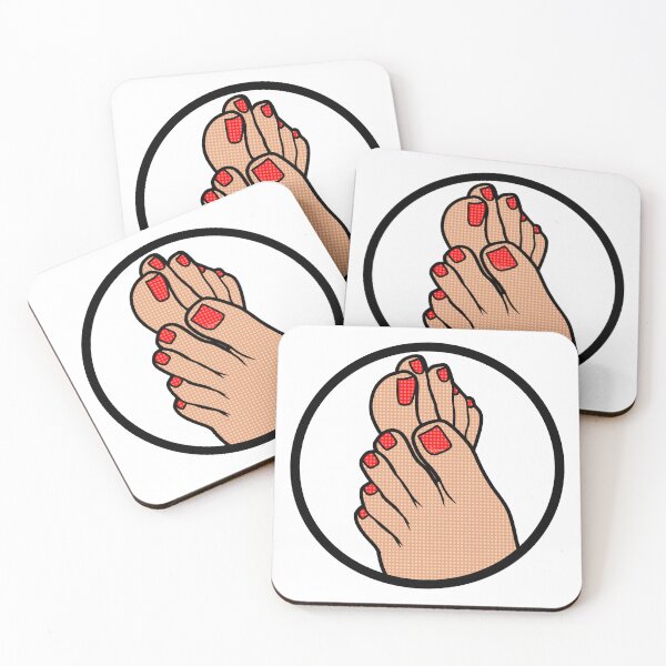 Item preview, Red Toes Badge designed and sold by SolefulStickers.