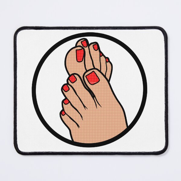 Item preview, Red Toes Badge designed and sold by SolefulStickers.
