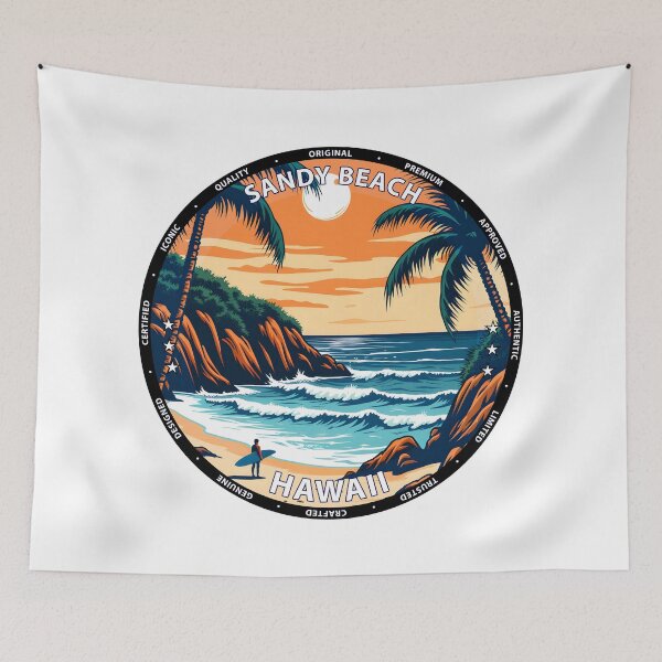 Item preview, Sandy Beach – Hawaii USA - Shore break surf summer vacation designed and sold by inkNext.