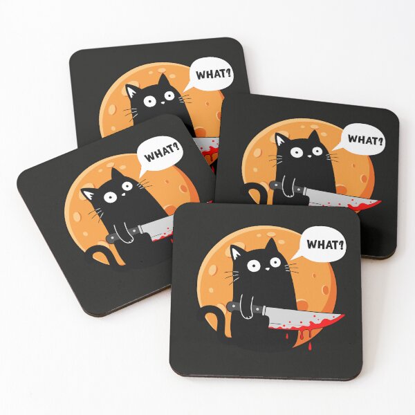 Item preview, Black Cat Halloween Night Cat With Knife What  designed and sold by alenaz.