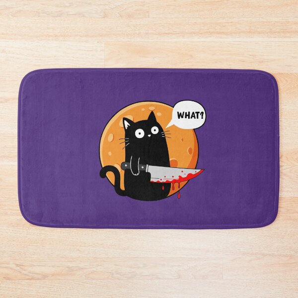Item preview, Black Cat Halloween Night Cat With Knife What  designed and sold by alenaz.