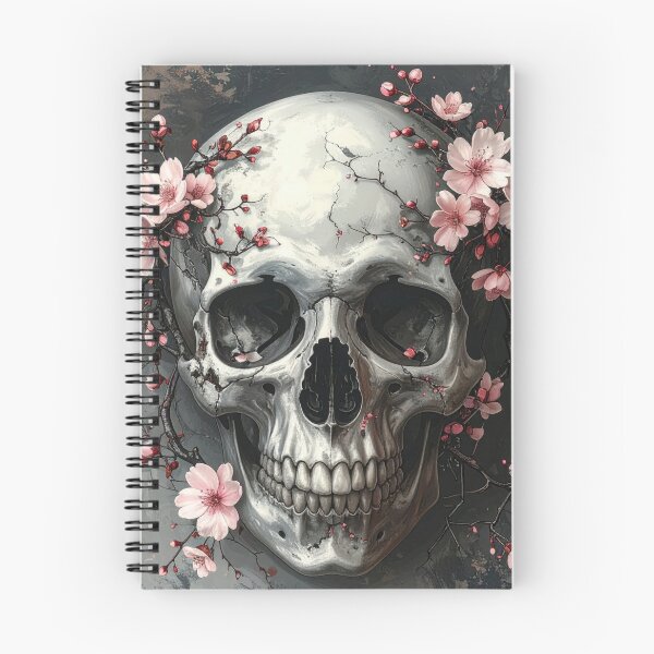 Item preview, Decorative skull with blossoms designed and sold by CreativeLarysa.