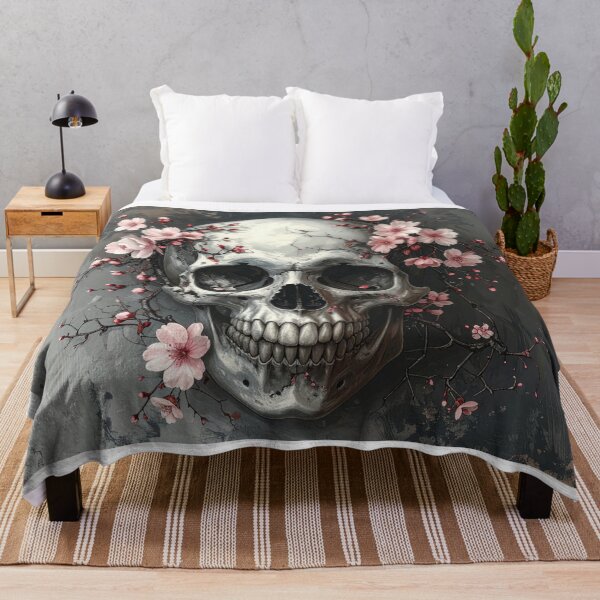 Item preview, Decorative skull with blossoms designed and sold by CreativeLarysa.