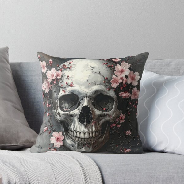 Item preview, Decorative skull with blossoms designed and sold by CreativeLarysa.