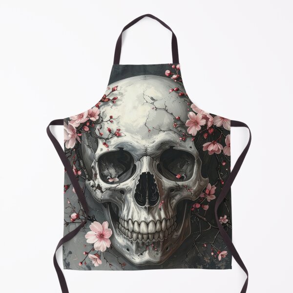 Item preview, Decorative skull with blossoms designed and sold by CreativeLarysa.