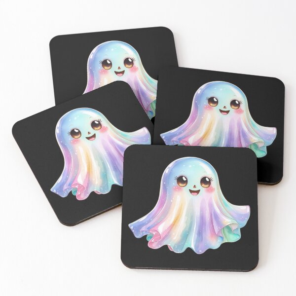 Item preview, Cute Iridescent Halloween Ghost Boo designed and sold by RSDigitalPrintDesign.