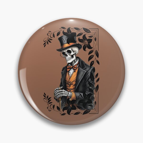 Item preview, An elegant skeleton among flowers. A picture of a skeleton in a hat. designed and sold by MagelliShop.