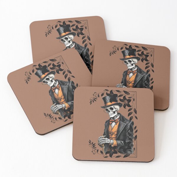 Item preview, An elegant skeleton among flowers. A picture of a skeleton in a hat. designed and sold by MagelliShop.