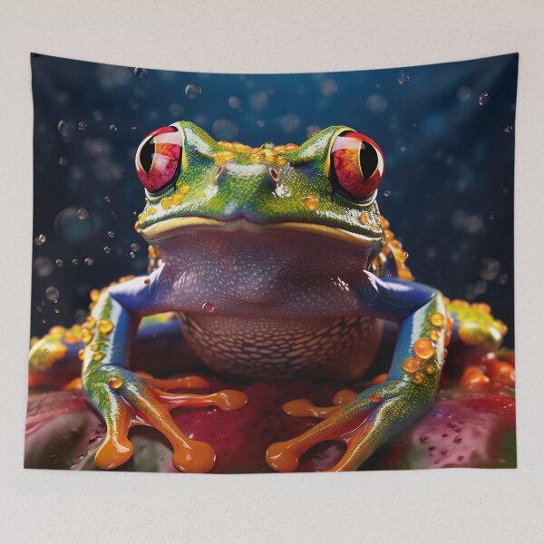 Item preview, Poison vivid color frog. Poisonous animal of tropical rainforest. Pet in terrarium designed and sold by anytka.