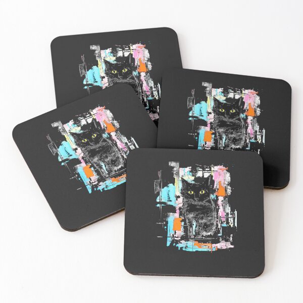 Item preview, Cat-Abstract-Art-Animal-Geometric-Painting-Graphic-Cat designed and sold by houfwopa.