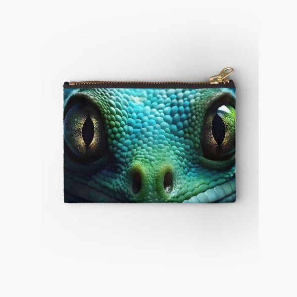Item preview, Lizard chameleon closeup eye on black background designed and sold by anytka.