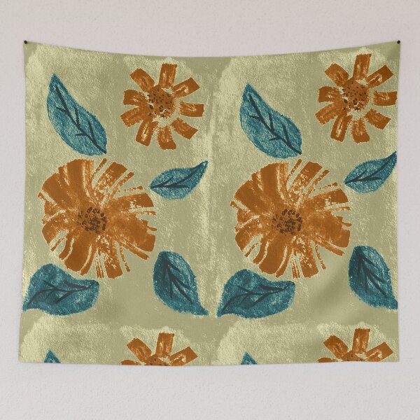 Item preview, Burnt Velvet Petals – Dramatic Botanical Textile Art designed and sold by Kraalikaa.