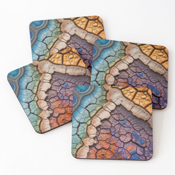 Item preview, Close-up of beautiful minerals magnified to reveal the microscopic organisms and bacteria that once thrived within it. Intricate patterns and vibrant colors designed and sold by anytka.