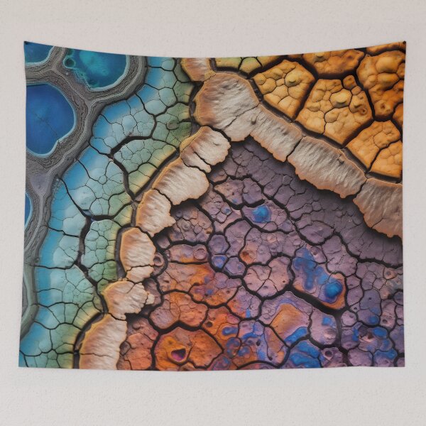 Item preview, Close-up of beautiful minerals magnified to reveal the microscopic organisms and bacteria that once thrived within it. Intricate patterns and vibrant colors designed and sold by anytka.