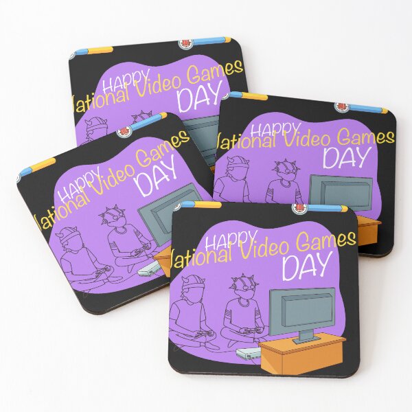 Item preview, Happy National Video Games Day – Couch Gaming Friends Artwork designed and sold by FlamoArt.