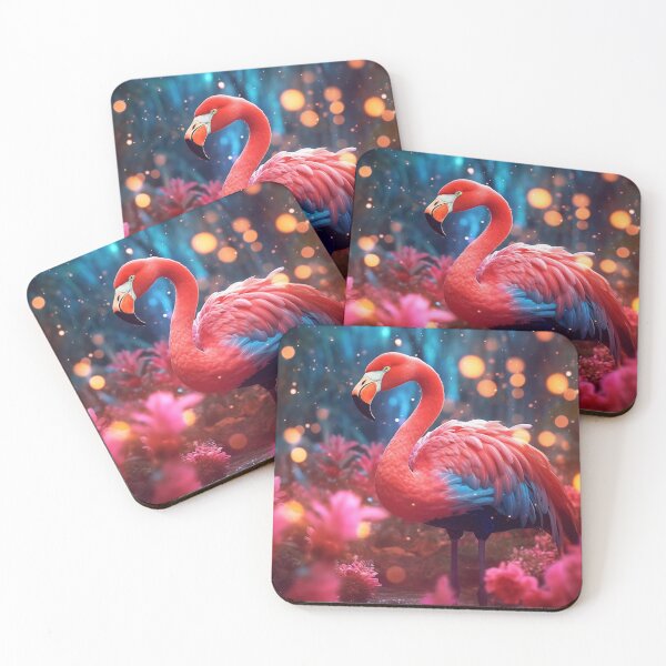 Item preview, Portrait of a flamingo on a colorful background. Emotive portrait designed and sold by anytka.