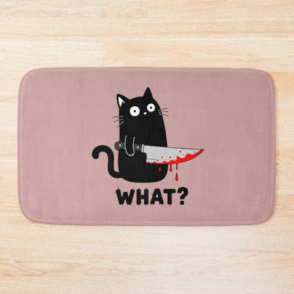 Item preview, Murderous Cat With Knife Black Cat What? designed and sold by alenaz.