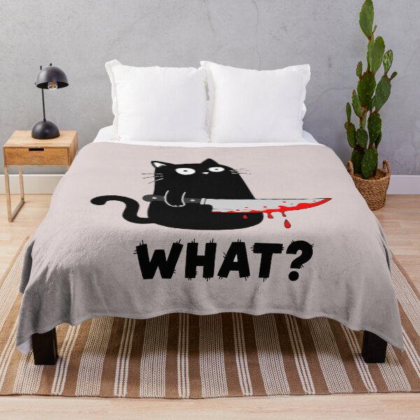 Item preview, Murderous Cat With Knife Black Cat What? designed and sold by alenaz.