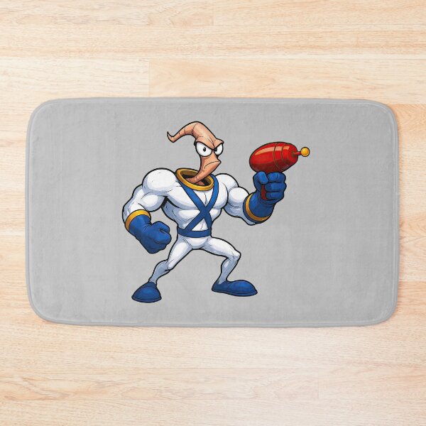 Item preview, Earthworm Jim – Retro Amiga, Sega Mega Drive, DOS PC Platform Game Character Art designed and sold by Second Time Around.