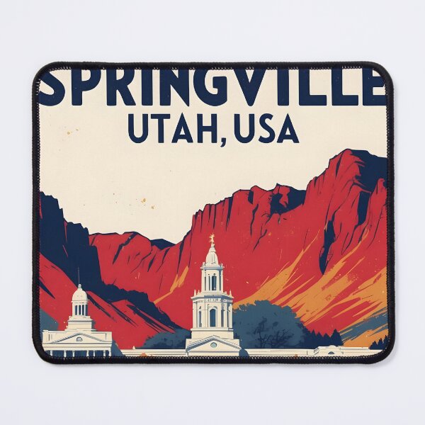 Item preview, Springville Utah 1950s USA Vintage Travel Tourism designed and sold by TravelersGems.