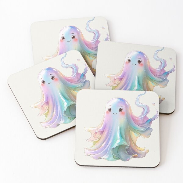 Item preview, Cute Iridescent Halloween Ghost Boo designed and sold by RSDigitalPrintDesign.