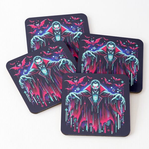 Item preview, Dracula Glitch Lord – Neon Cyberpunk Vampire designed and sold by DreamArt Creations.