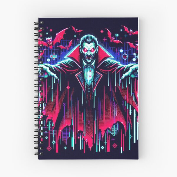 Item preview, Dracula Glitch Lord – Neon Cyberpunk Vampire designed and sold by DreamArt Creations.