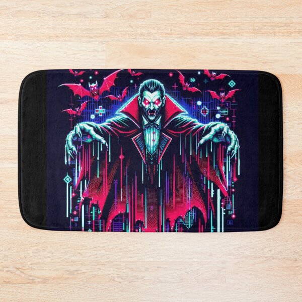 Item preview, Dracula Glitch Lord – Neon Cyberpunk Vampire designed and sold by DreamArt Creations.