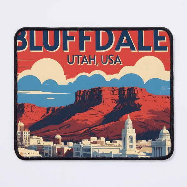 Item preview, Bluffdale Utah 1950s USA Vintage Travel Tourism designed and sold by TravelersGems.