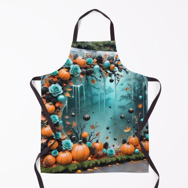 Item preview, Clear Wall Of Light Blue Roses And Pumpkins Embedded Inside  designed and sold by Melantari Vizuns.