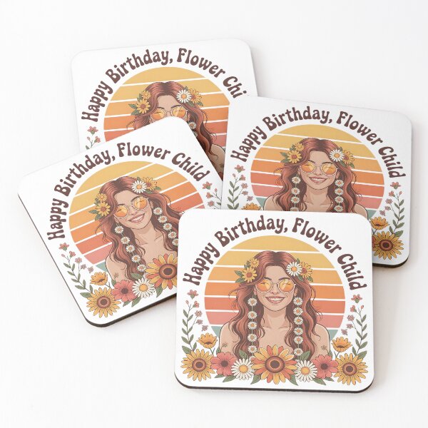 Item preview, Flower Child Birthday designed and sold by CHILLIN-Shop.
