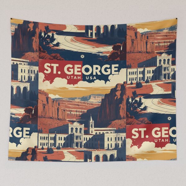 Item preview, St George Utah 1950s USA Vintage Travel Tourism designed and sold by TravelersGems.