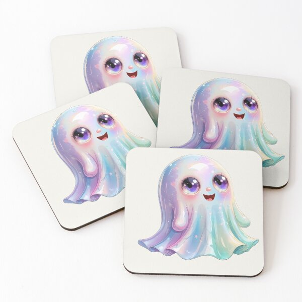 Item preview, Cute Iridescent Halloween Ghost Boo designed and sold by RSDigitalPrintDesign.