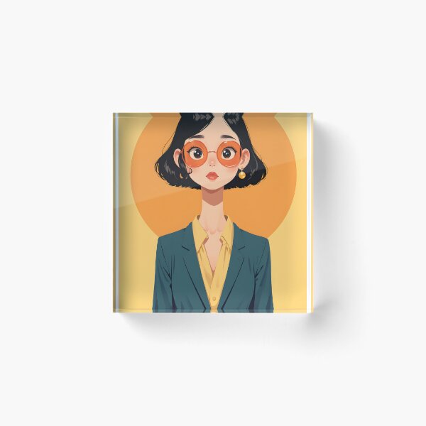 Item preview, Retro-Chic Business Woman: Orange and Petrol designed and sold by Working-Woman.